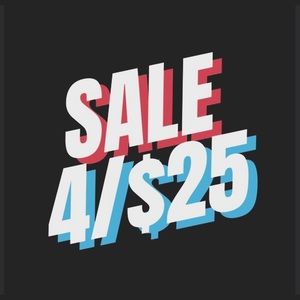 ♥️ 4/$25 Sale + Discounted Shipping ♥️